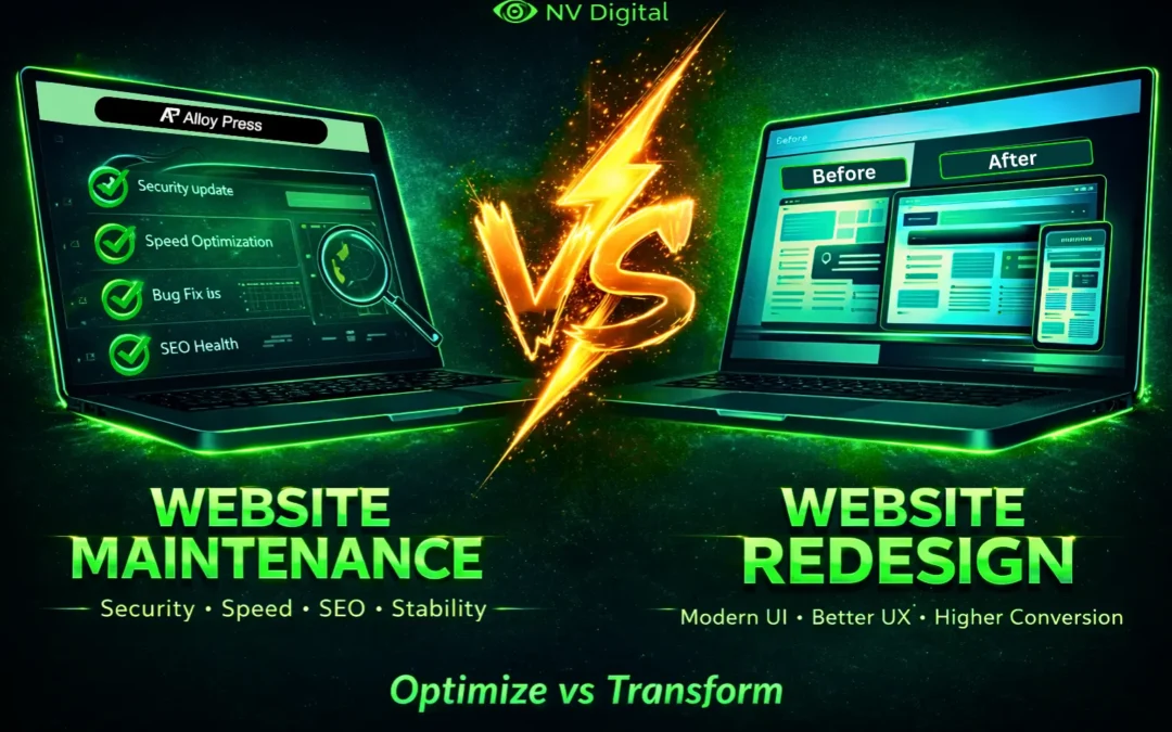Website Maintenance vs. Redesign: What’s Right for You?