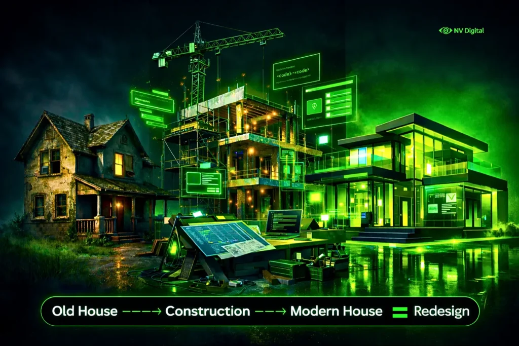 What is a Website Redesign (Think like Building a New House) 