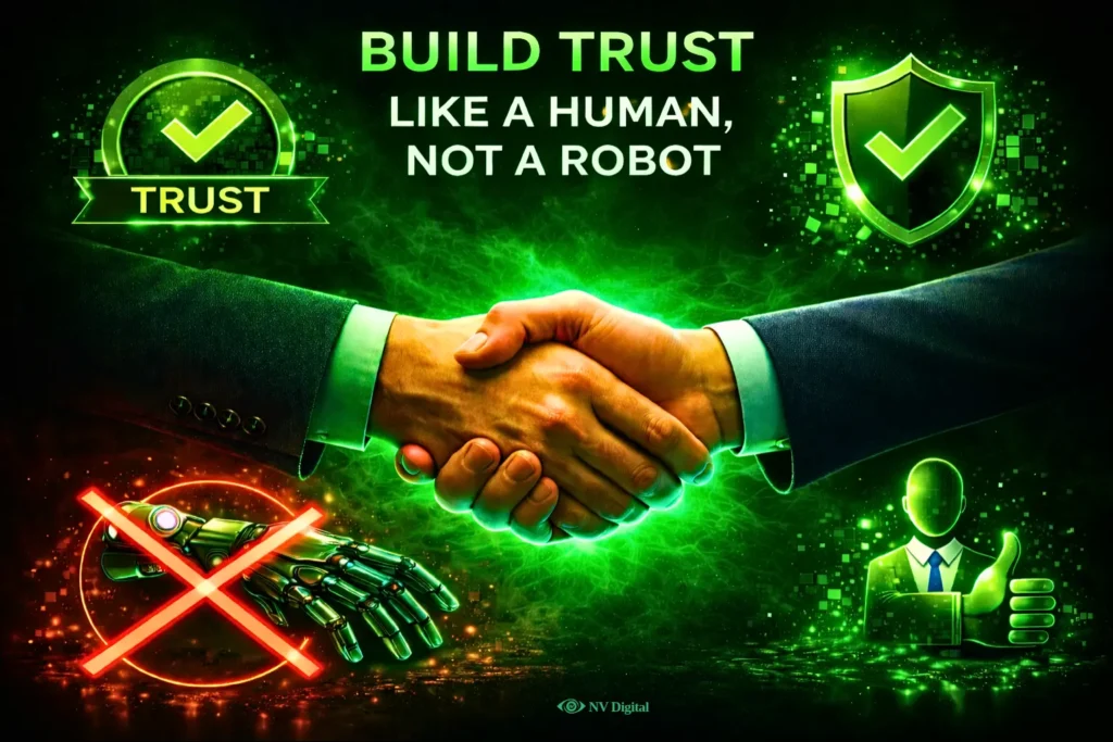 Earn trust like a person, not a machine.