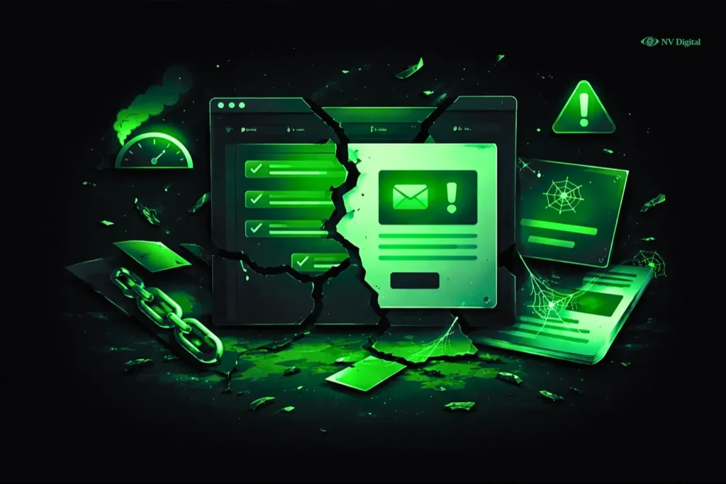 Poor website maintenance breaks user experience and costs leads.