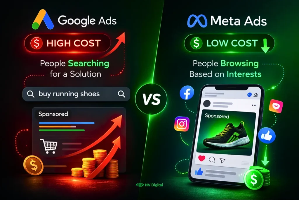 Cost Comparison of (Google & Meta) Ads